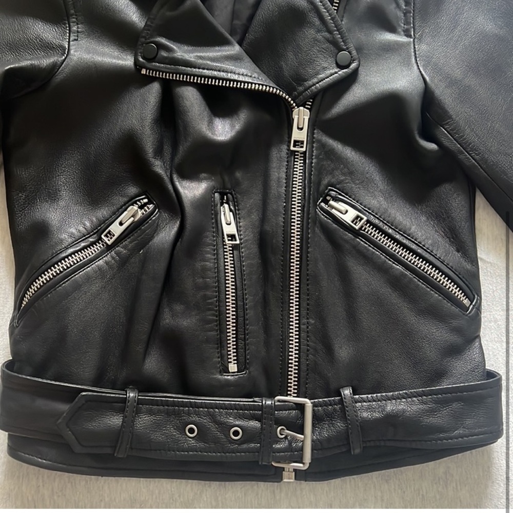 All saints leather jacket. - Picture 3 of 4